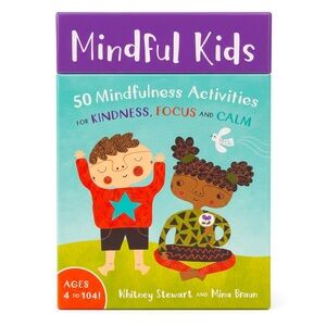 Mindful Kids Activity Cards and mindfulness workbook set